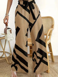 Pantalon Décontracté Femme à Imprimé Large - Élégance et Confort