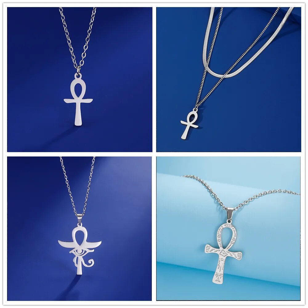 Stainless Steel Ankh Amulet Necklace