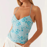 Haut Cami Paillettes Y2K Sexy pour Femmes