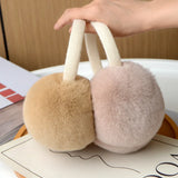 Natural Rex Rabbit Fur Earmuffs