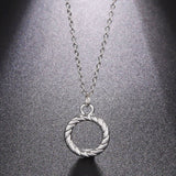 Collier Minimaliste avec pendentif Rond en Acier Inoxydable