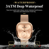 Montre POEDAGAR femme cadran or rose détail mouvement