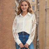 Chemisier Femme Vintage en Satin - Élégance Décontractée pour le Bureau