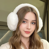 Cache-Oreilles Femme Hiver en Cachemire Style Mode Doux et Chaud Ajustable