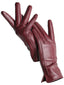 Gants Cuir Véritable Femme Hiver Fins Toucher Écran Doublure Velours Court
