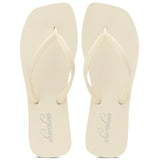 Paire de tongs blanc cassé Shevalues vue de dessus