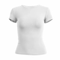 T-shirt Femme Slim Fit à Manches Courtes O-Neck Tricoté