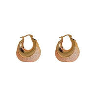Boucles d'oreilles en métal creuses pour femmes