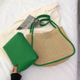 Sac en paille tissé à la main pour femme