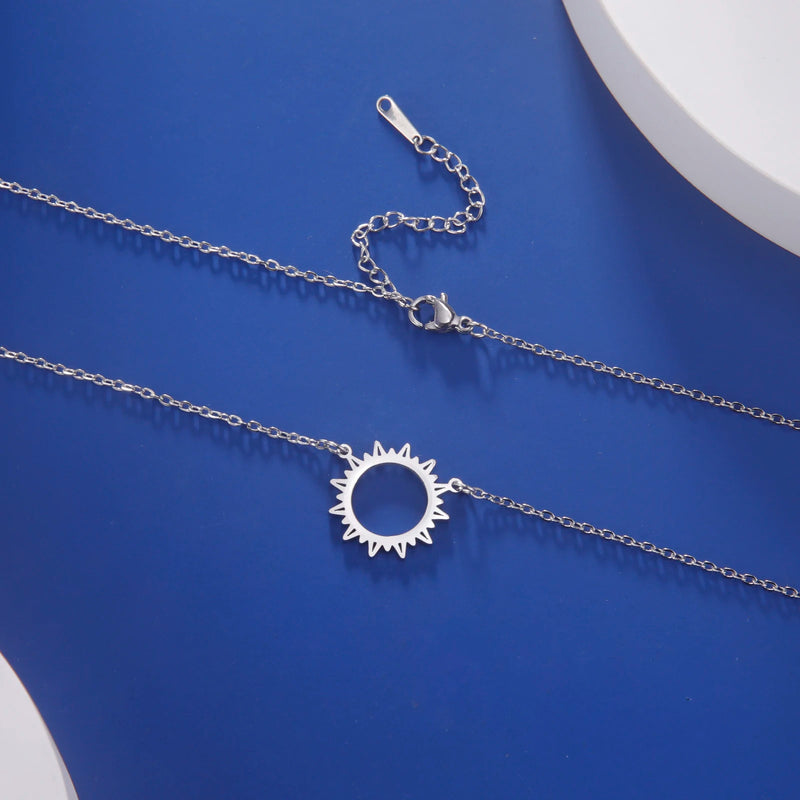 Powerful stainless steel pendant necklace.