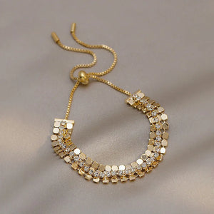 Sparkling gold charm bracelet