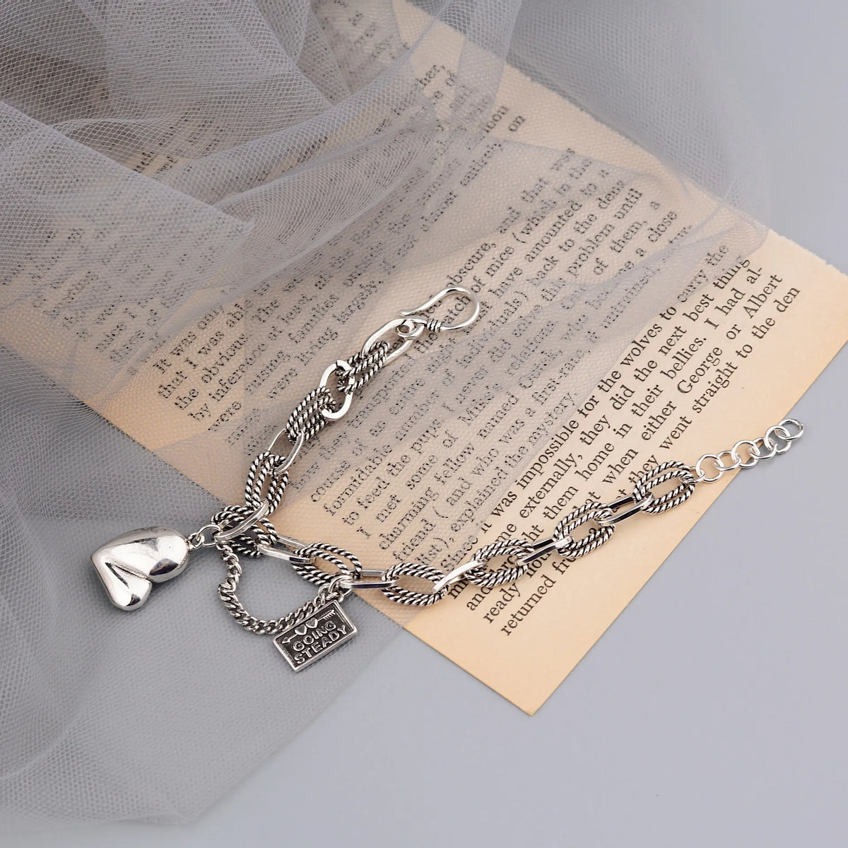 Vintage Sterling Silver Bracelet with Pendant