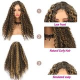 Perruque lace front ondulée synthétique