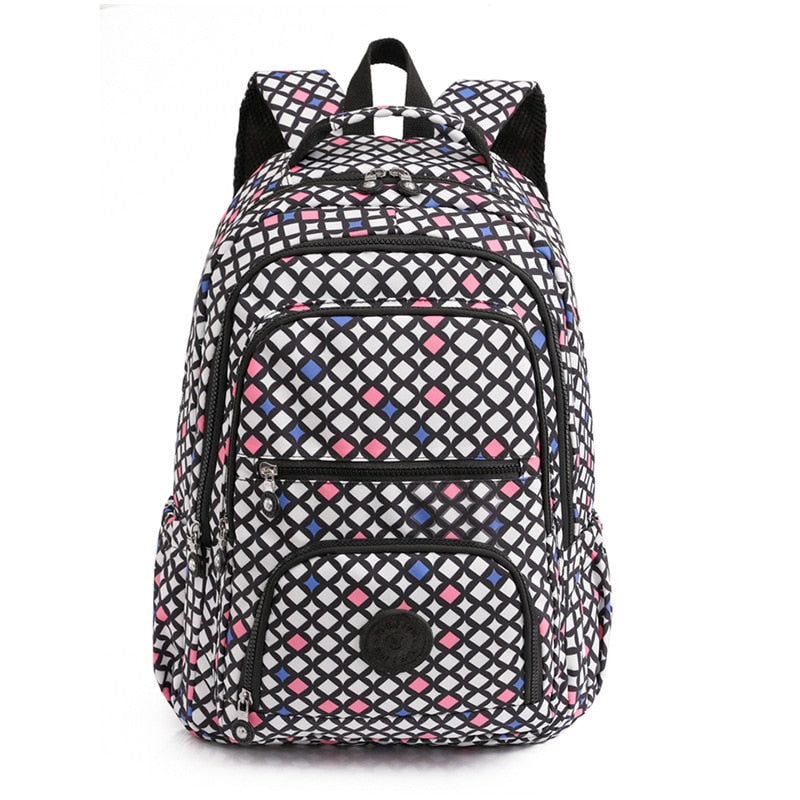 Colorful printed backpack for women