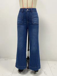 Jean large evasé à taille haute - Style Y2K