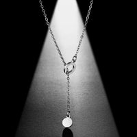Stainless Steel Necklace with round pendant