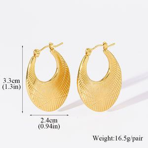Boucles d'oreilles rondes en acier inoxydable