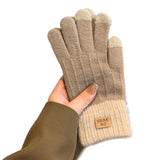 Gants Femme Tricotés Laine Cachemire Écran Tactile Intérieur Polaire Hiver
