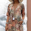 Bohemian Floral V-Neck Dress – Effortless Elegance