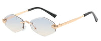 Lunettes de soleil polygonales vintage pour femmes