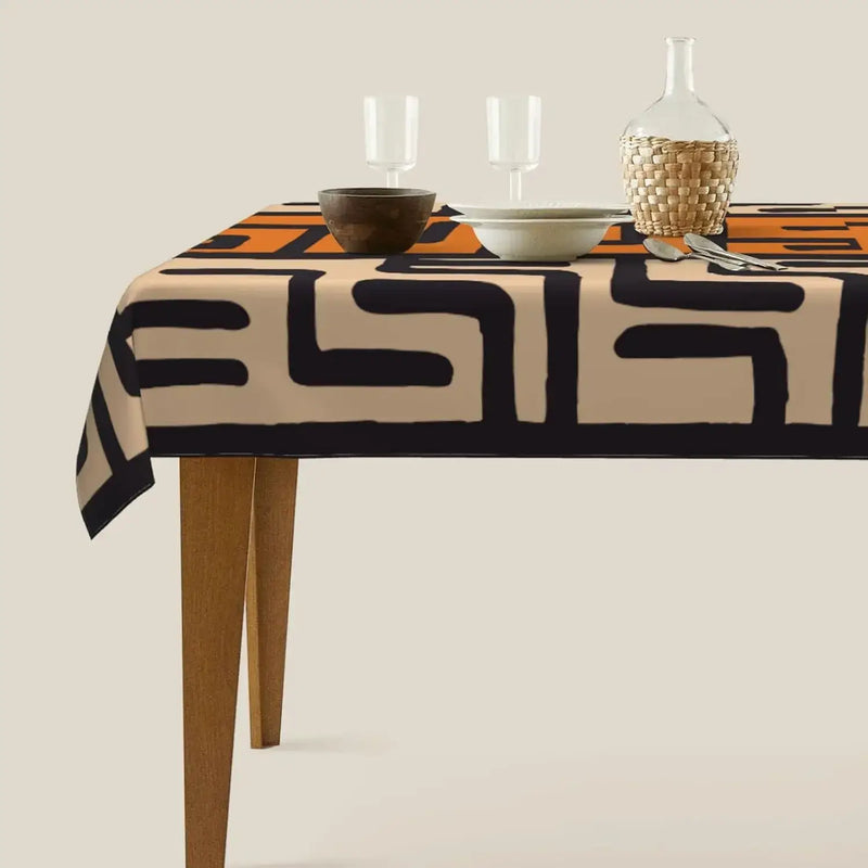 Waterproof Rectangular Tablecloth Ethnic Style