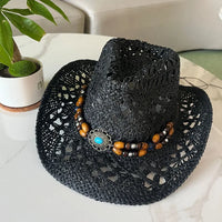 Chapeau Bohème en Paille pour Femme – Style Vintage Été et Plage