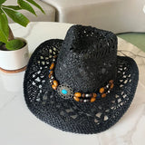 Chapeau Bohème en Paille pour Femme – Style Vintage Été et Plage