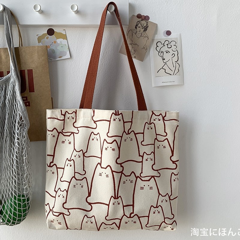 Korean Style Canvas Tote Bag