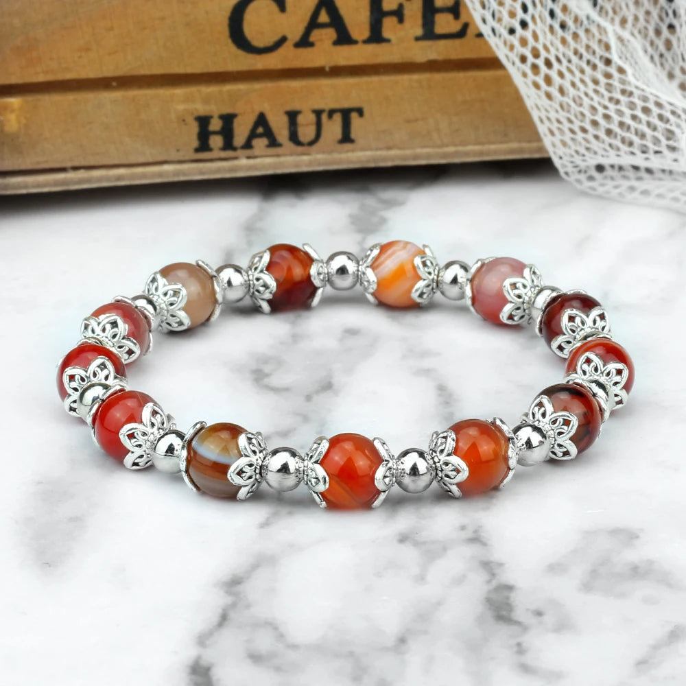 Bracelets perles de yoga en pierres naturelles