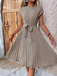 Robe d’été élégante plissée pour femme