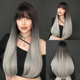 Perruque Longue Blonde Synthétique Densité 150 Pour Femme Cosplay