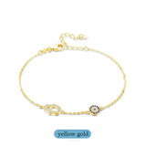 Bracelet en Argent Sterling avec Charms Hamsa et Œil Protecteur