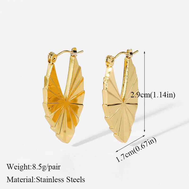 Boucles d'oreilles pendantes dorées