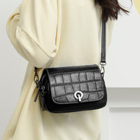 Small synthetic leather shoulder bag with Crocodile Pattern