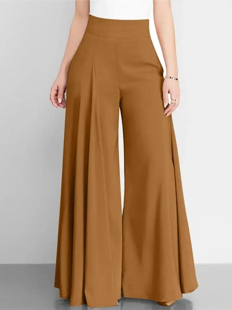 Pantalon Large Taille Haute Élégant pour Femme