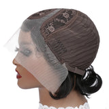 Perruque lace frontal courte en cheveux humains