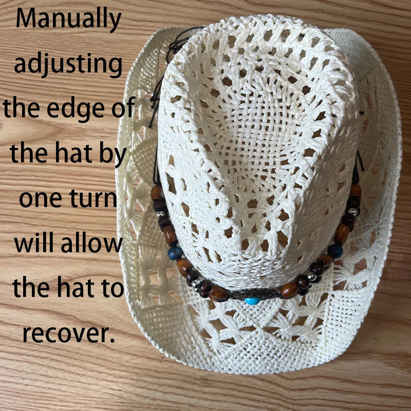 Chapeau Bohème en Paille pour Femme – Style Vintage Été et Plage