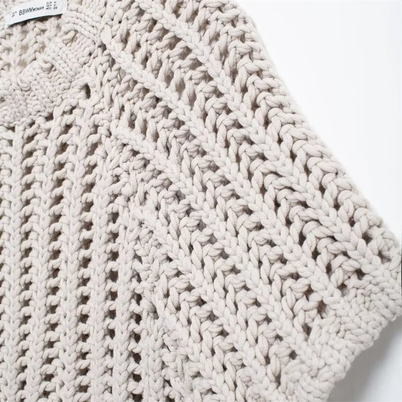 Pull en Maille Ajourée pour Femme