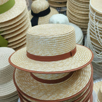 Chapeau Canotier en Paille pour Femme - Élégance et Protection Solaire