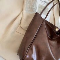 Retro Casual Soft Faux Leather Tote Bag