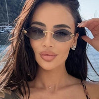 Lunettes de soleil polygonales vintage pour femmes