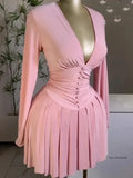 Robe Mini Femme de Soirée Décontractée Échancrée