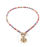 Colorful Stone Bead Choker Necklace for Women