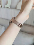 Vue détaillée mailles fines bracelet milanese acier inoxydable