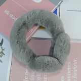 Cache-Oreilles Femme Style Hiver en Fourrure Naturelle de Lapin Rex Doux