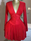Robe Mini Femme de Soirée Décontractée Échancrée
