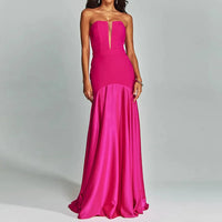 Robe Maxi d'Été Élégante et Sans Bretelles