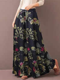 Pantalon Large Décontracté Femme avec Poches - Élégance au Style Rétro
