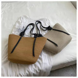 Grand sac de plage en paille pour femme
