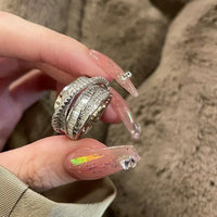 Bague Élégante en Argent avec Zircon